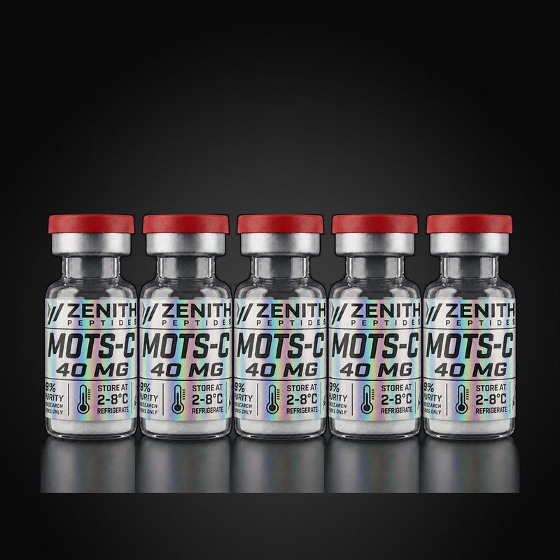 MOTS-C — 5 × 40 mg · 5 Vials — Kit mit gelabelten Vials